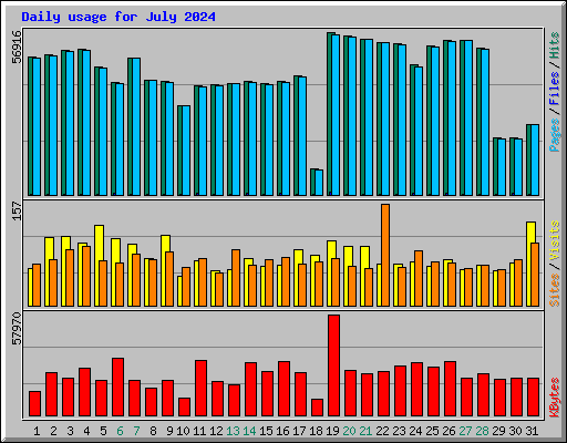 Daily usage for July 2024