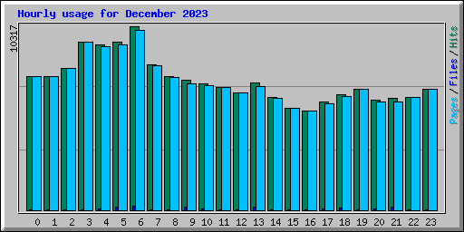 Hourly usage for December 2023