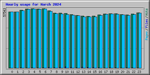 Hourly usage for March 2024